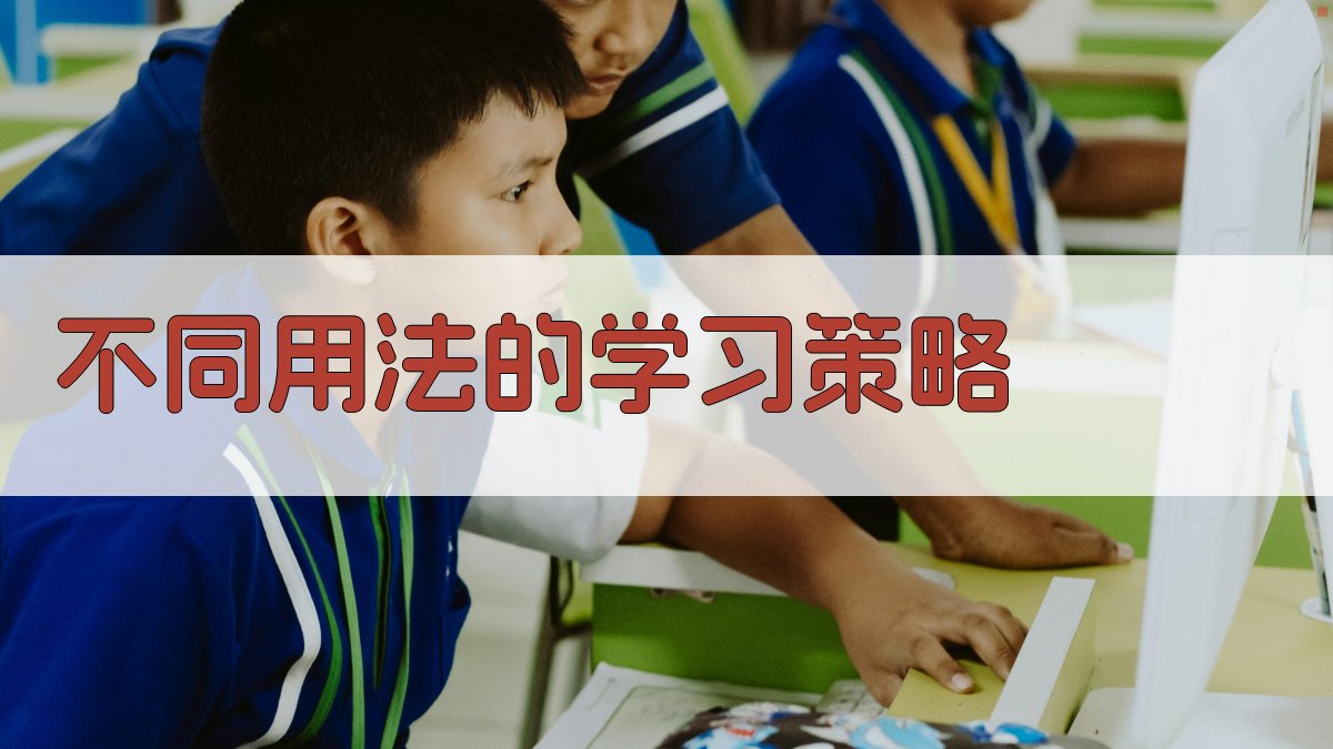 不同用法的学习策略 图1