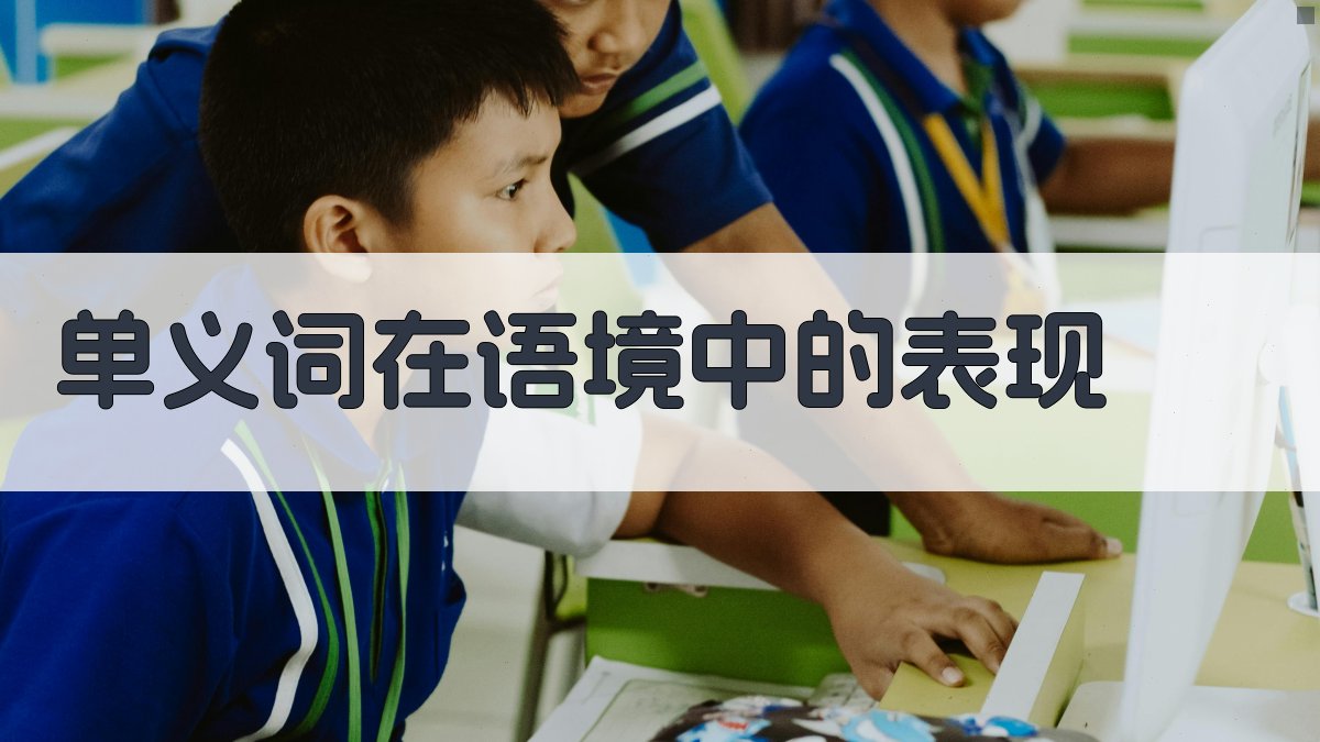 单义词在语境中的表现 图3