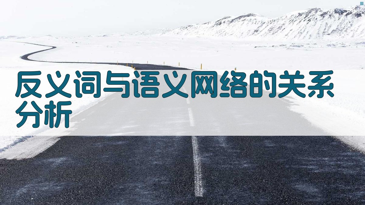 反义词与语义网络的关系分析 图3