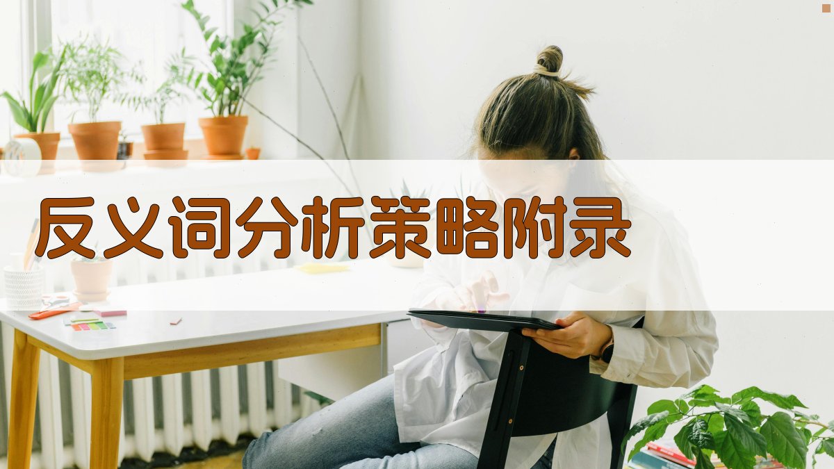 反义词分析策略 · 附录 图1