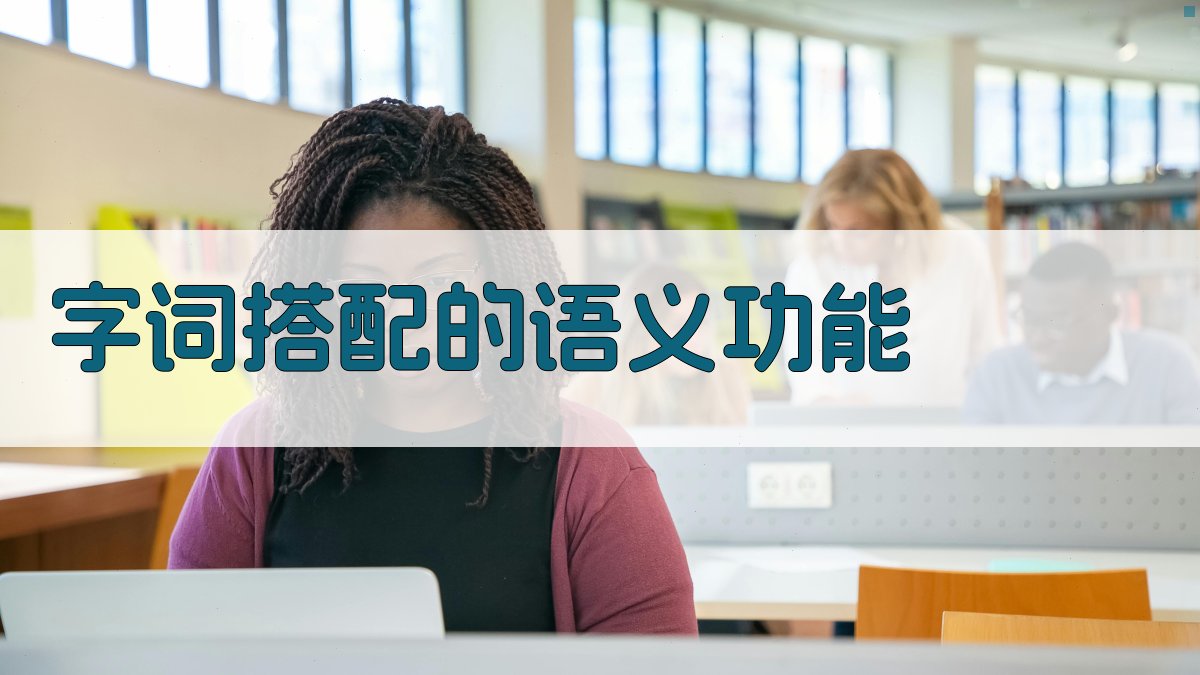 字词搭配的语义功能 图1