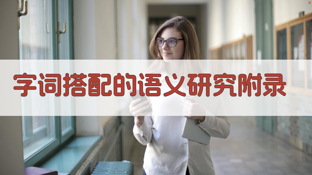字词搭配的语义研究 · 附录 图3