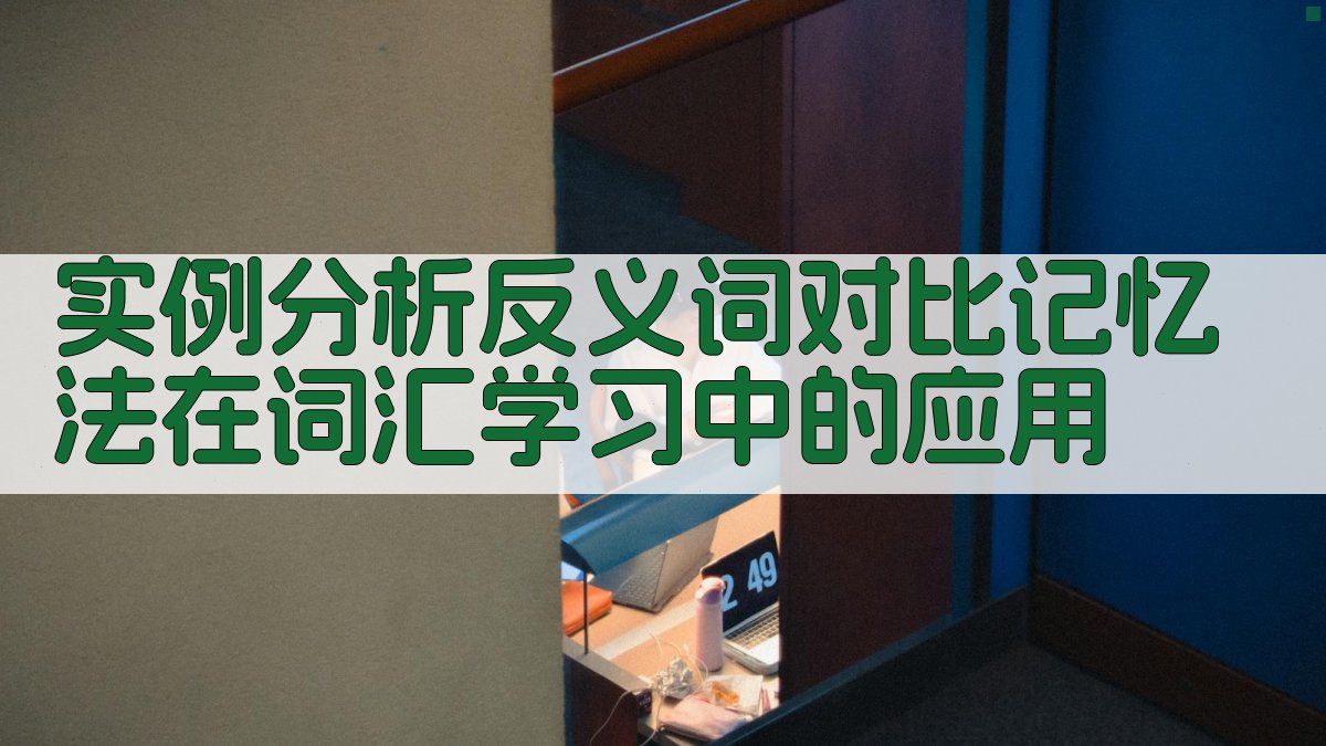 实例分析反义词对比记忆法在词汇学习中的应用 图2