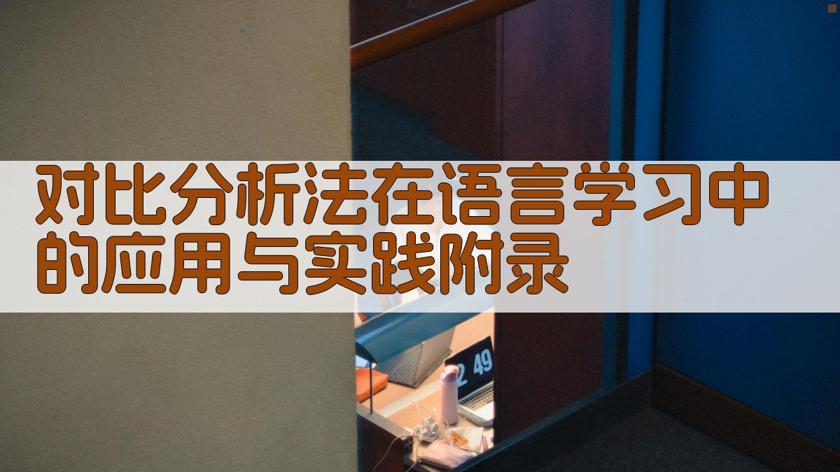 对比分析法在语言学习中的应用与实践 · 附录 图5
