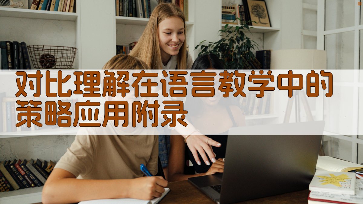 对比理解在语言教学中的策略应用 · 附录 图3