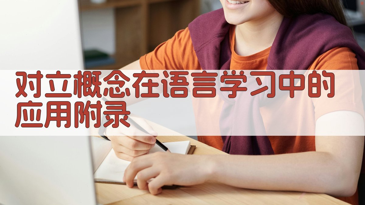 对立概念在语言学习中的应用 · 附录 图4