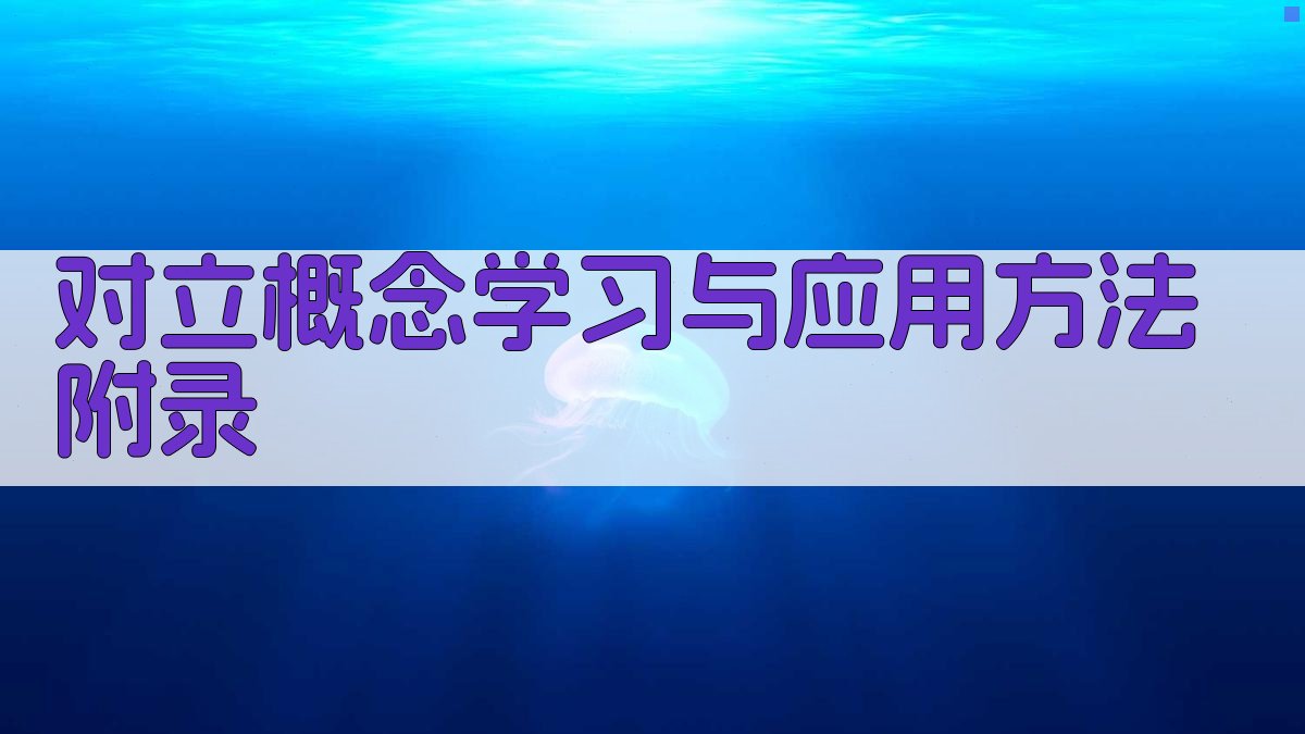 对立概念学习与应用方法 · 附录 图4