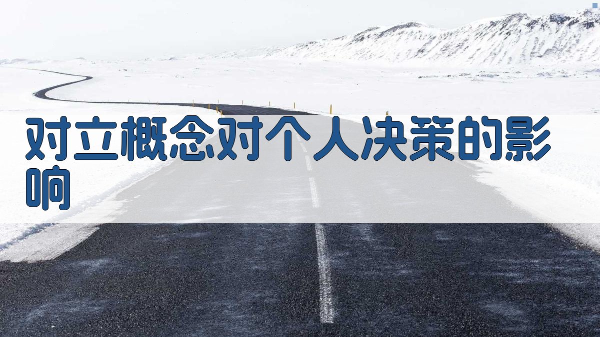 对立概念对个人决策的影响 图3