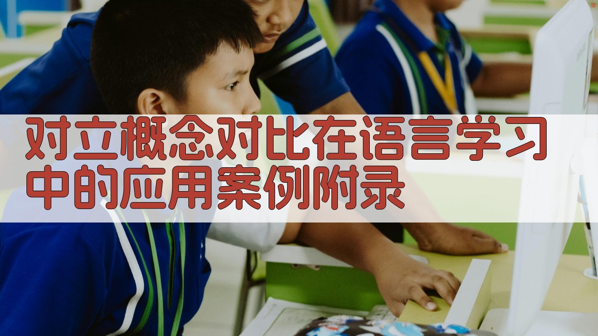 对立概念对比在语言学习中的应用案例 · 附录 图4