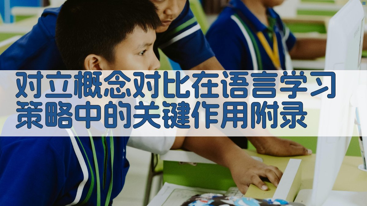 对立概念对比在语言学习策略中的关键作用 · 附录 图5