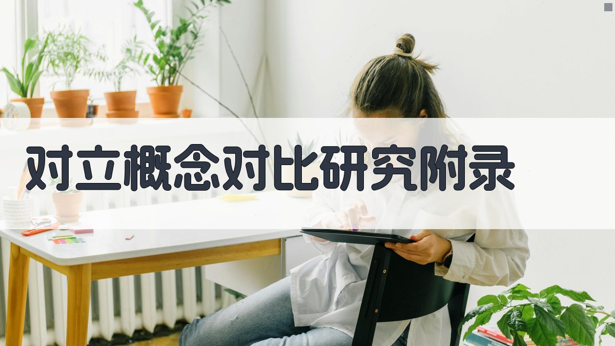 对立概念对比研究 · 附录 图5