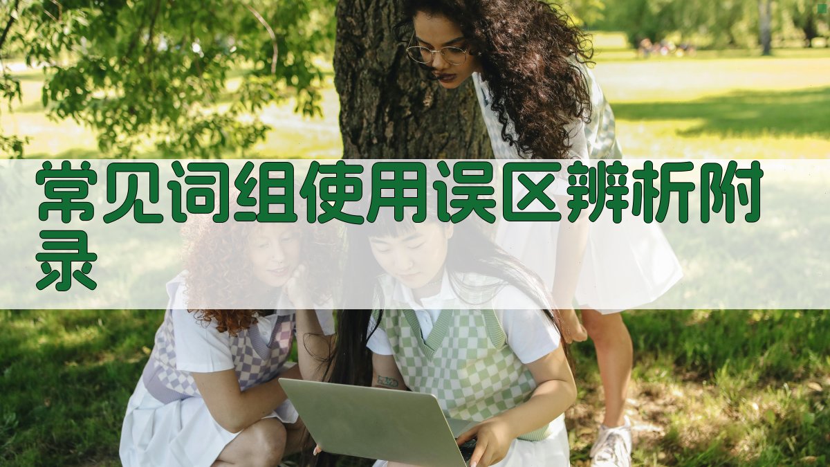 常见词组使用误区辨析 · 附录 图2