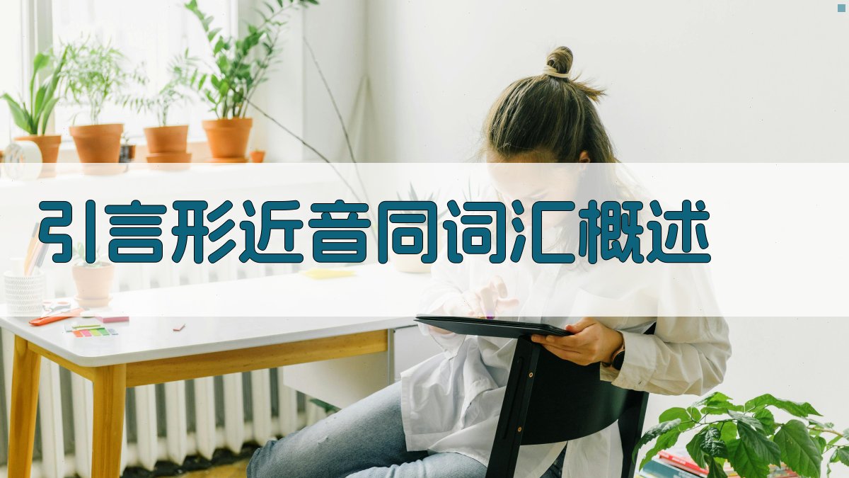 引言形近音同词汇概述 图1