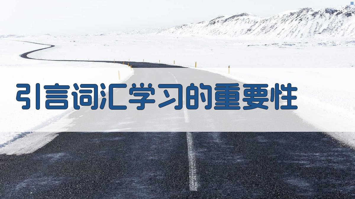 引言词汇学习的重要性 图1