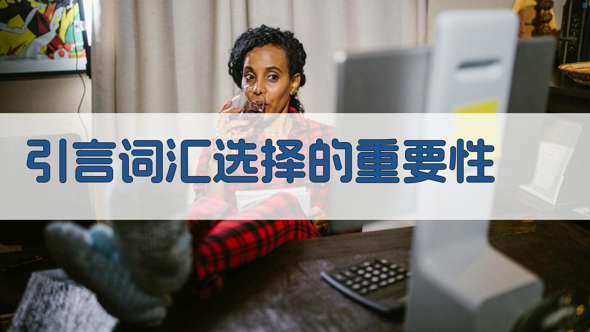 引言词汇选择的重要性 图1