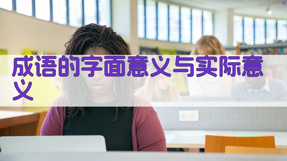 成语的字面意义与实际意义 图1