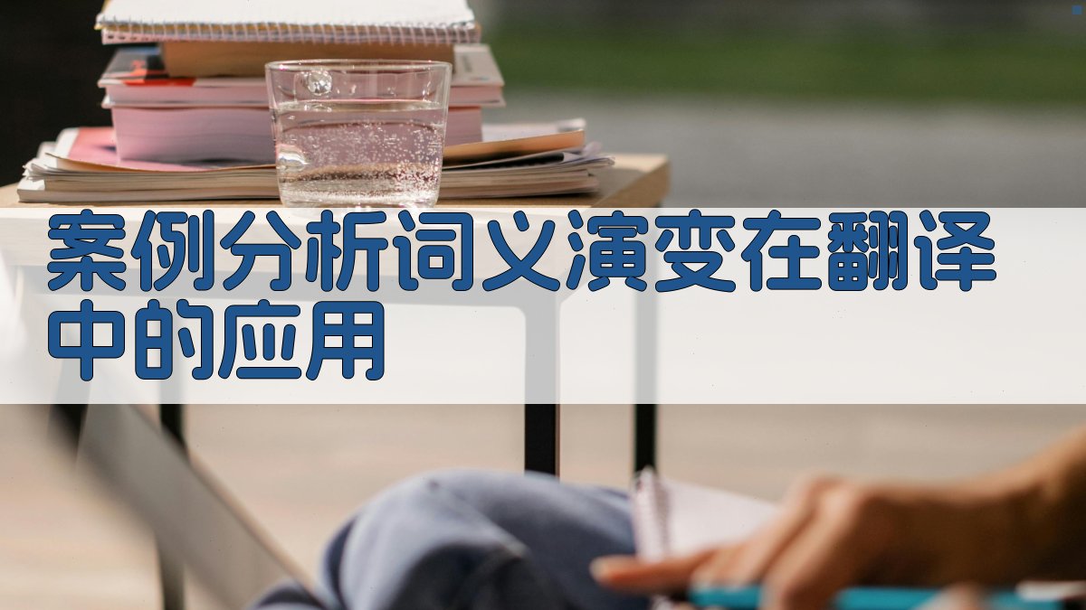 案例分析词义演变在翻译中的应用 图2