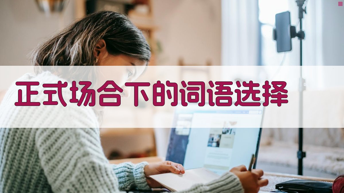 正式场合下的词语选择 图1