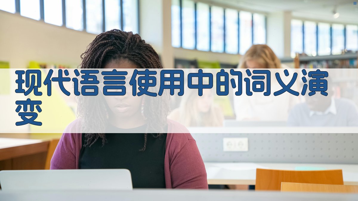 现代语言使用中的词义演变 图1