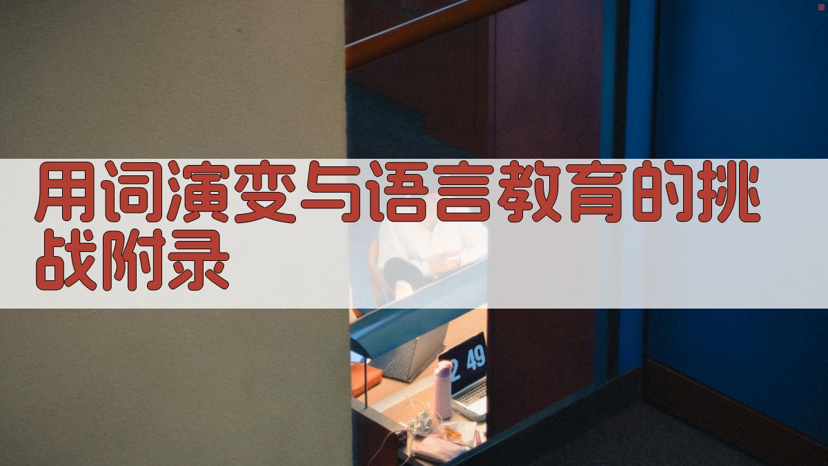 用词演变与语言教育的挑战 · 附录 图4