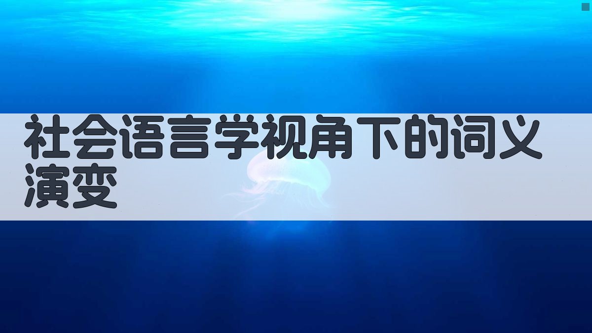 社会语言学视角下的词义演变 图2