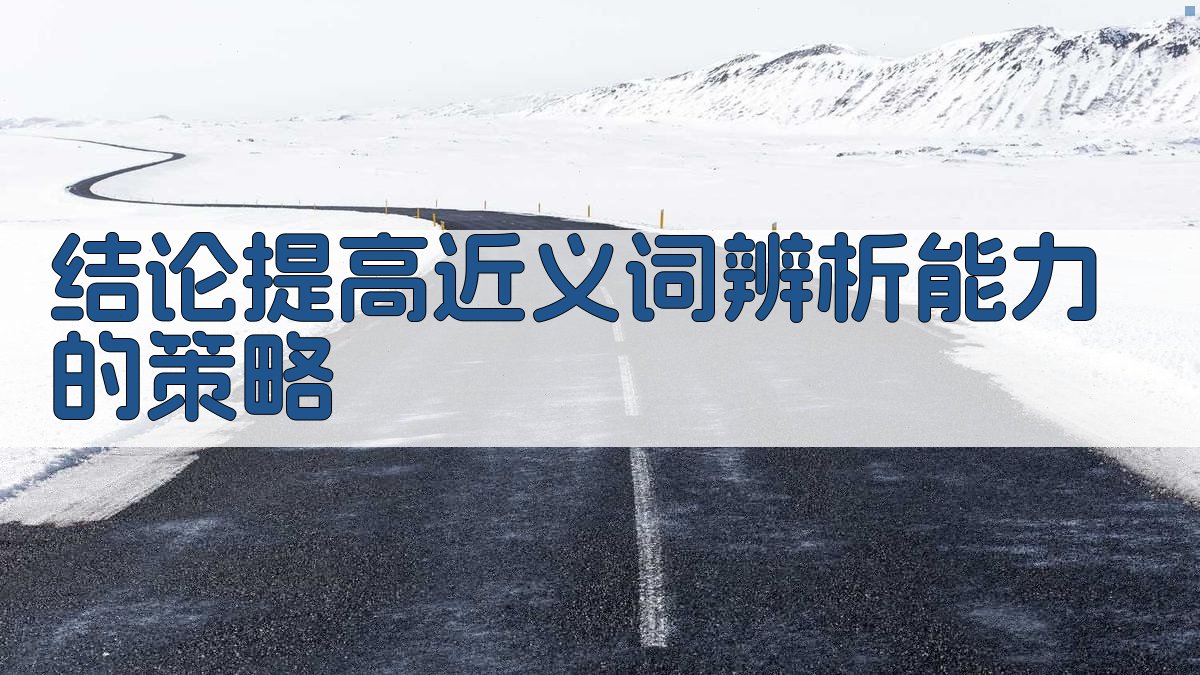 结论提高近义词辨析能力的策略 图4