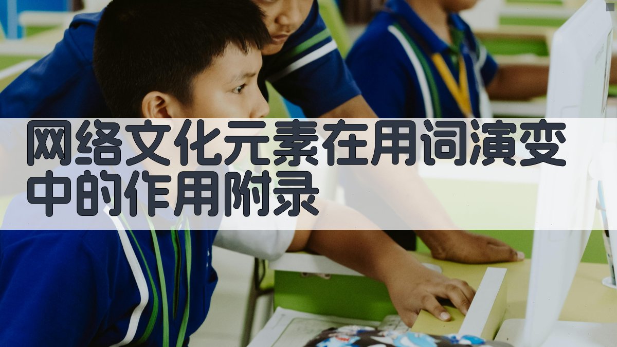 网络文化元素在用词演变中的作用 · 附录 图5