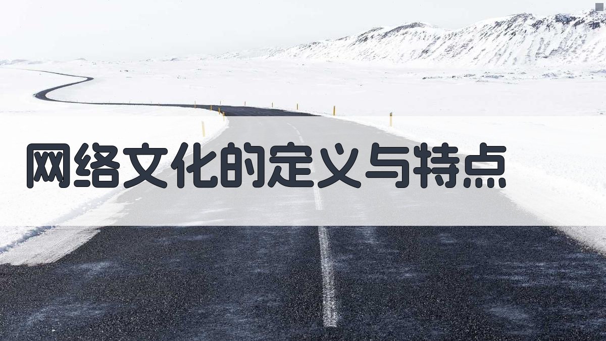 网络文化的定义与特点 图1