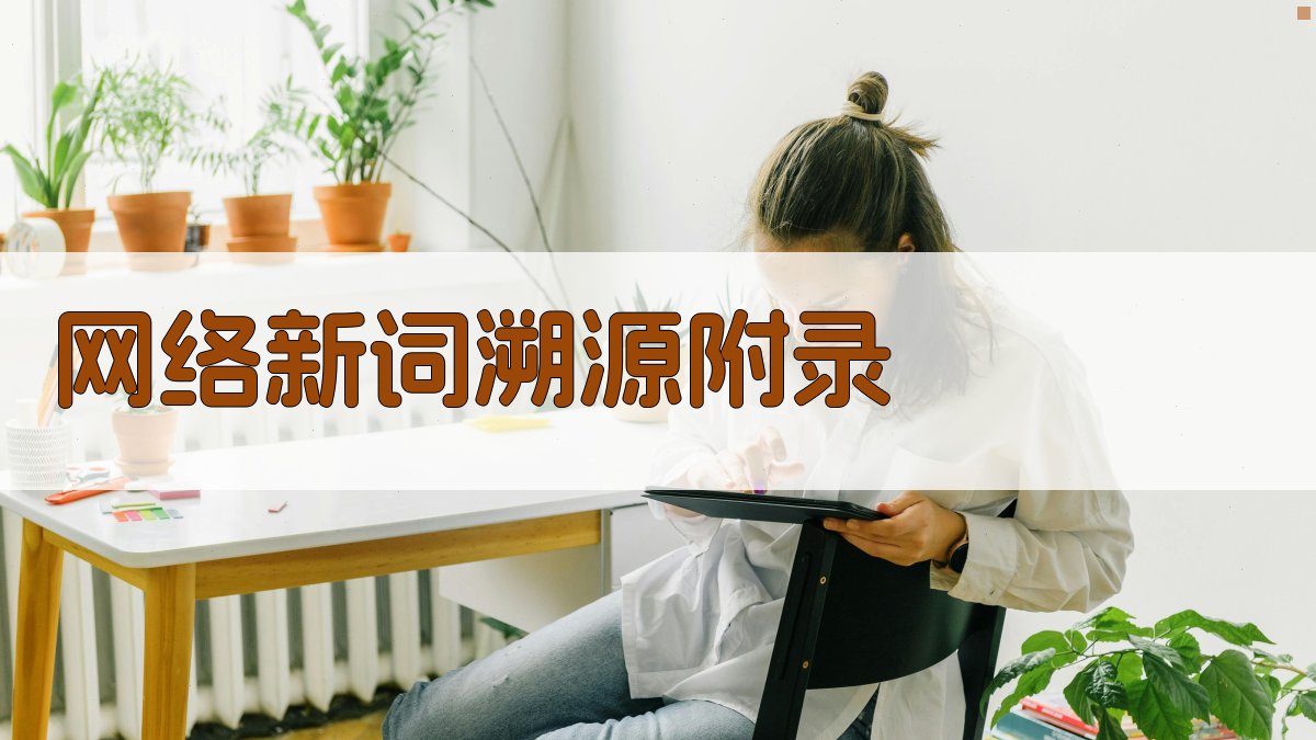 网络新词溯源 · 附录 图5