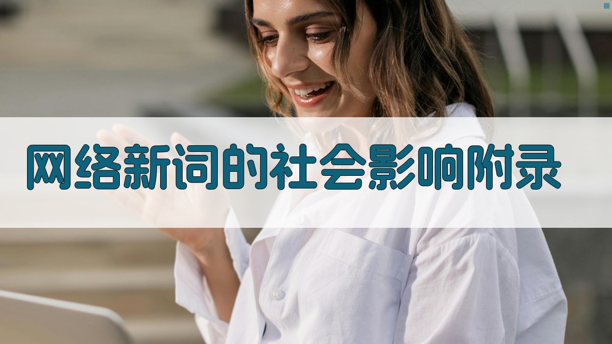 网络新词的社会影响 · 附录 图1
