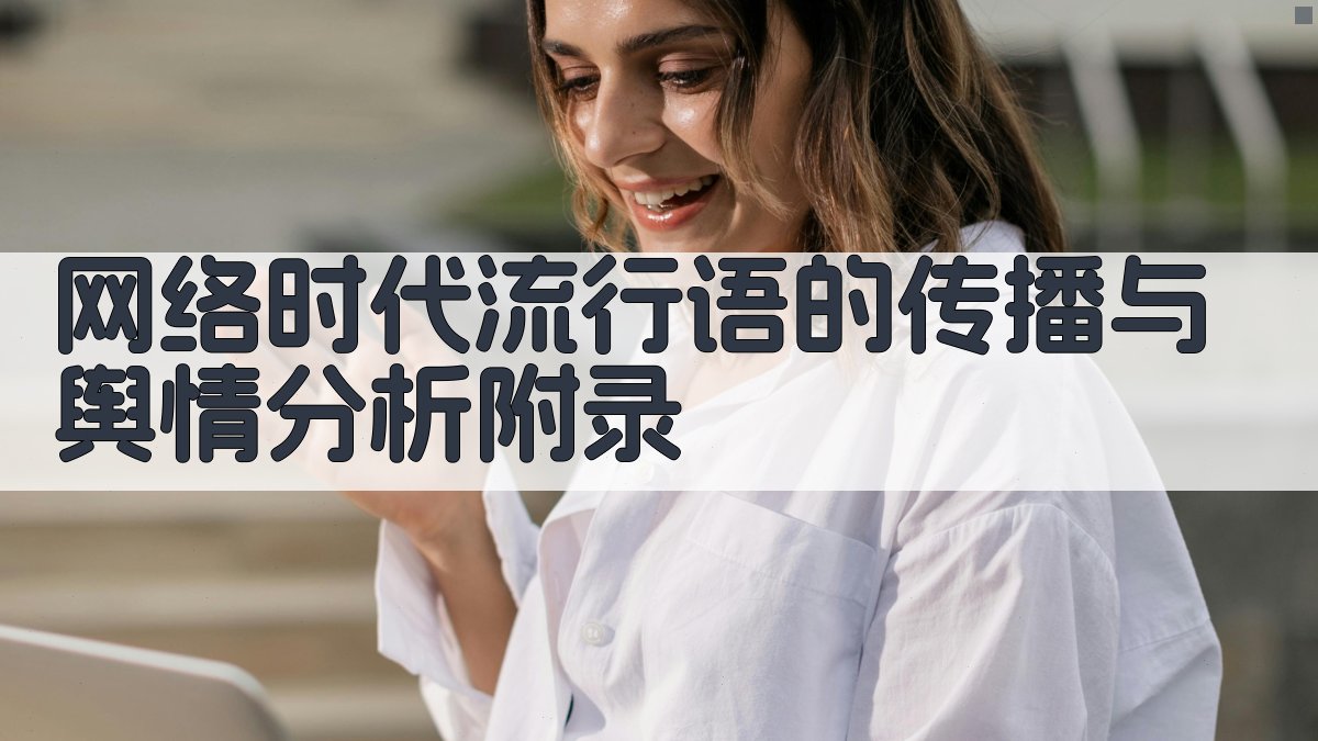 网络时代流行语的传播与舆情分析 · 附录 图3