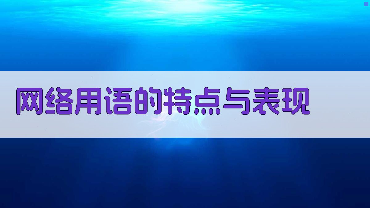 网络用语的特点与表现 图2