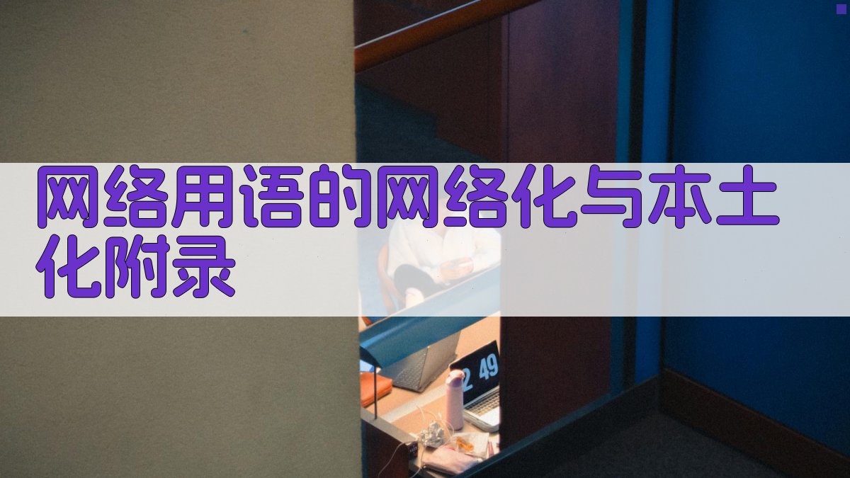 网络用语的网络化与本土化 · 附录 图5