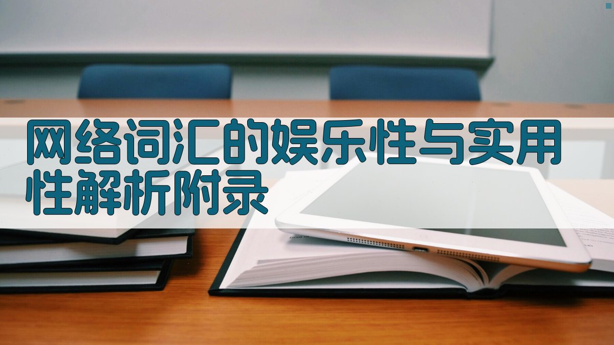 网络词汇的娱乐性与实用性解析 · 附录 图3