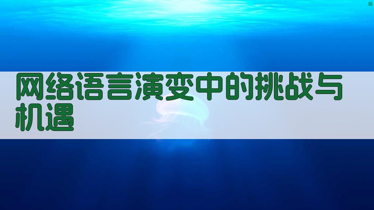 网络语言演变中的挑战与机遇 图1