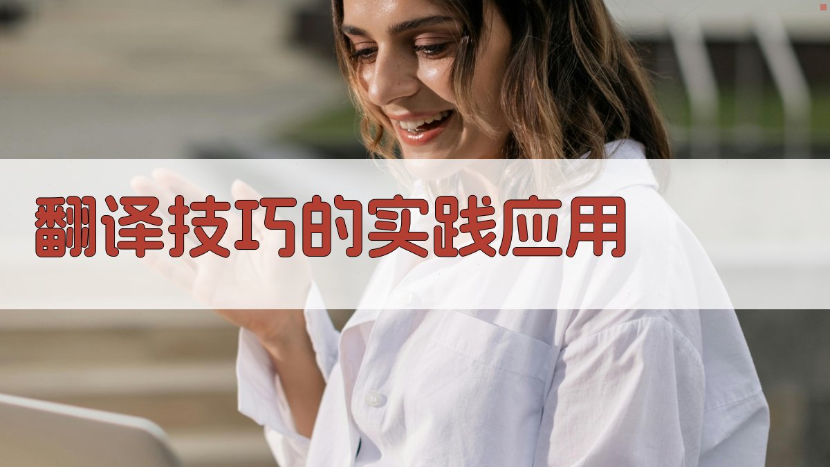 翻译技巧的实践应用 图2