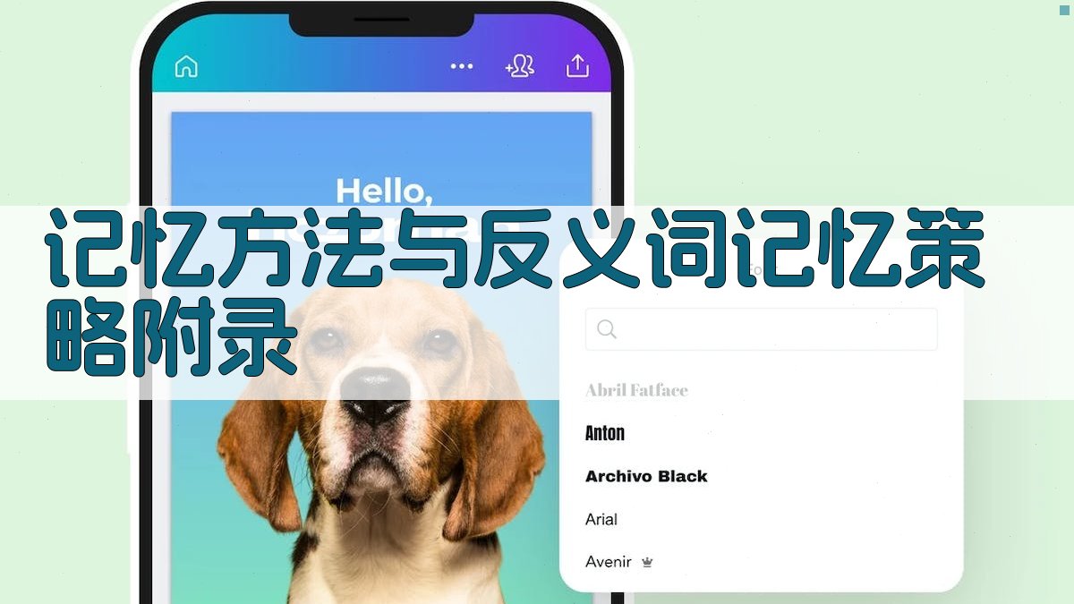 记忆方法与反义词记忆策略 · 附录 图5