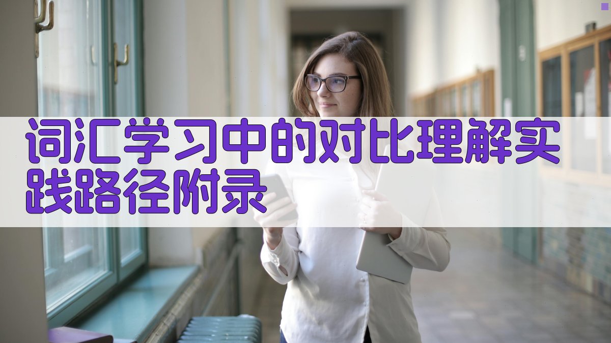 词汇学习中的对比理解实践路径 · 附录 图3