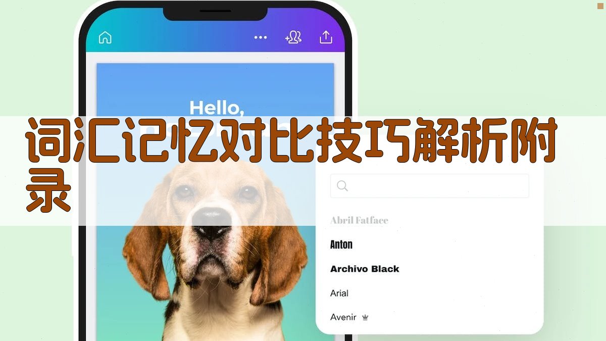 词汇记忆对比技巧解析 · 附录 图4