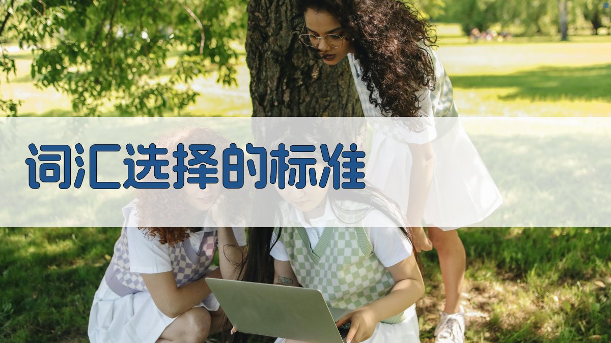 词汇选择的标准 图2