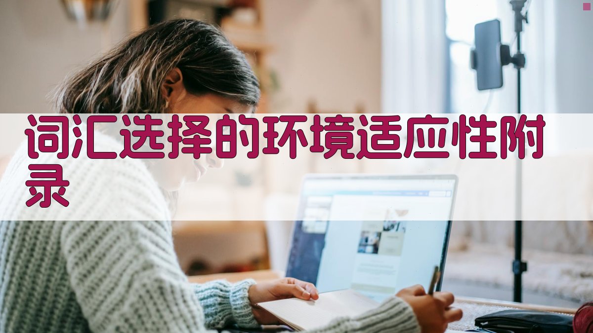 词汇选择的环境适应性 · 附录 图4