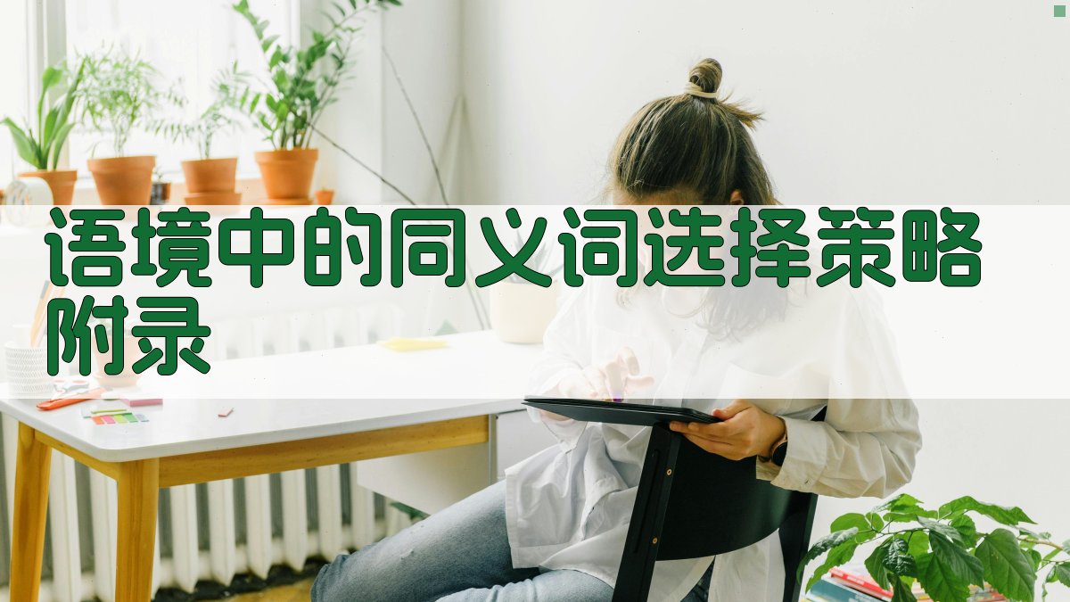 语境中的同义词选择策略 · 附录 图5