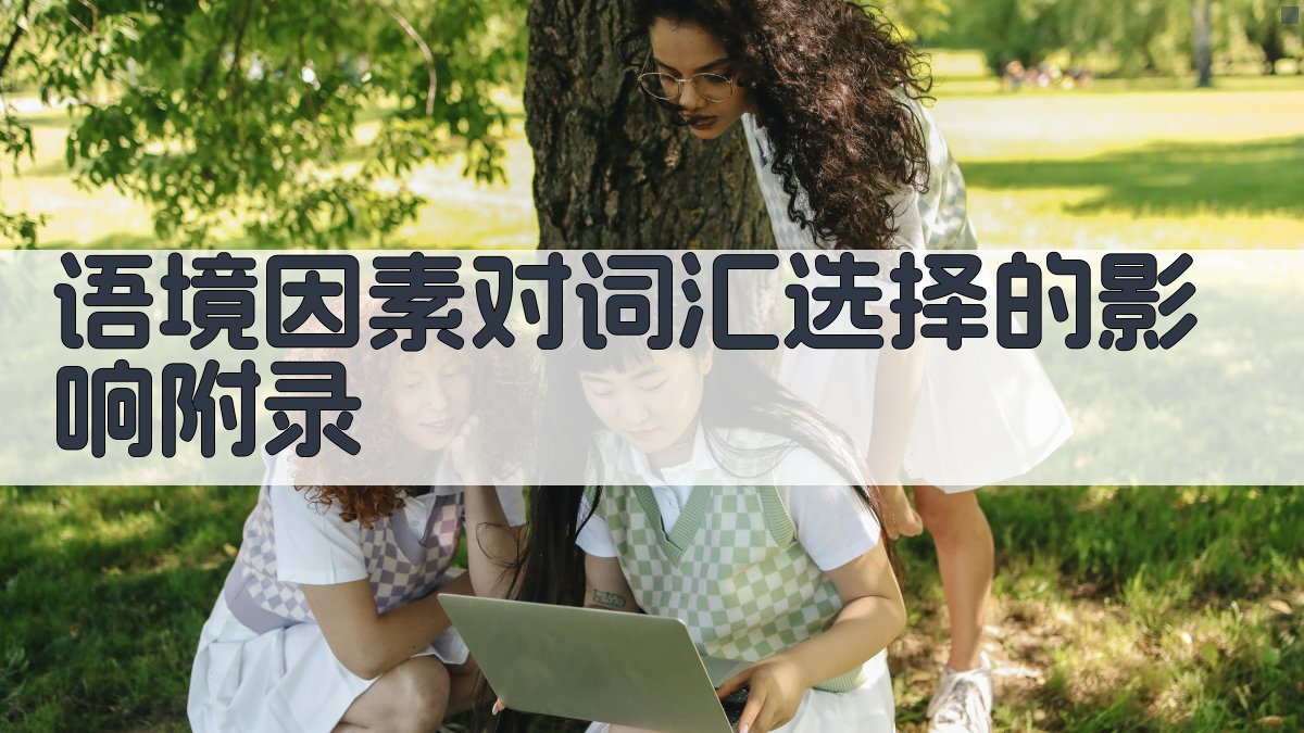 语境因素对词汇选择的影响 · 附录 图2