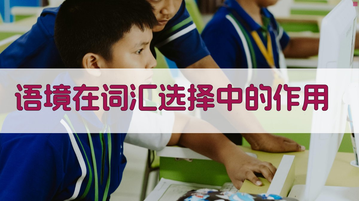 语境在词汇选择中的作用 图2