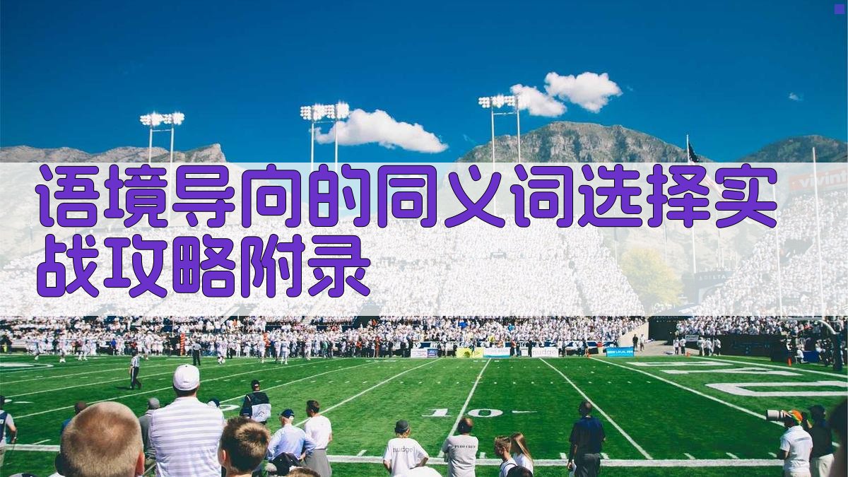 语境导向的同义词选择实战攻略 · 附录 图4