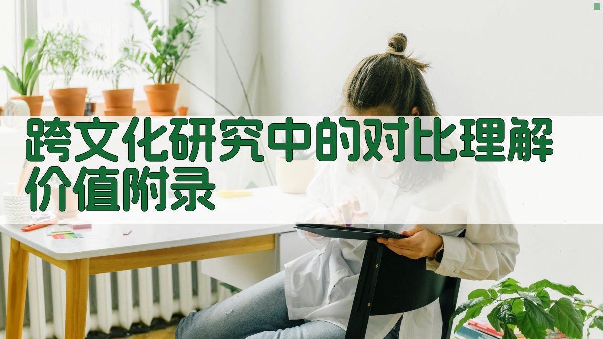 跨文化研究中的对比理解价值 · 附录 图5