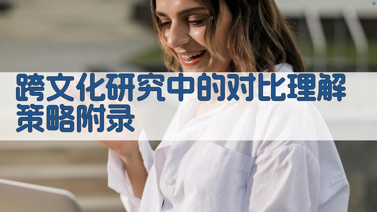 跨文化研究中的对比理解策略 · 附录 图3