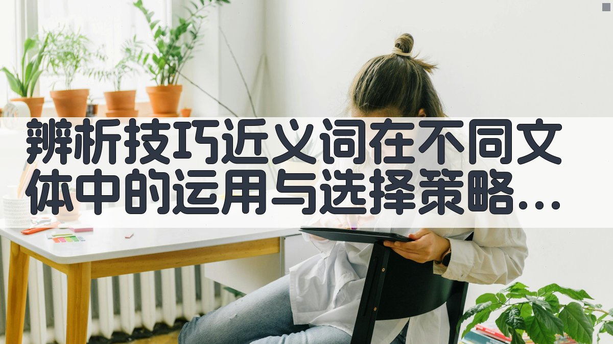 辨析技巧近义词在不同文体中的运用与选择策略高阶指南 · 附录 图5