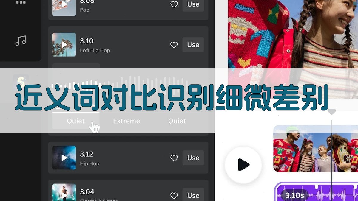 近义词对比识别细微差别 图1